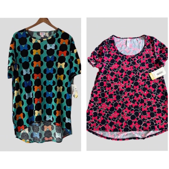 ❗️FINAL❗️ 🆕 BUNDLE LuLaRoe DISNEY Minnie Mouse Tops S 🔴🔴 - Picture 1 of 9